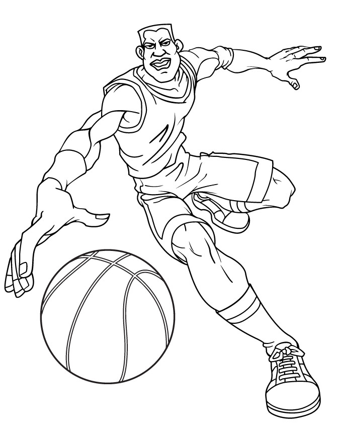 Printable Coloring Pages For Teen Boys
 Basketball Sport For Teenagers Coloring Page