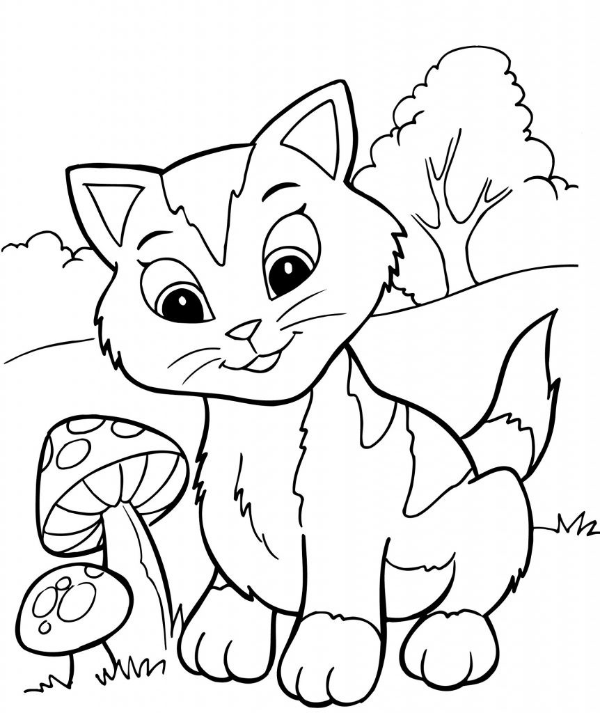 Printable Coloring Pages For Teenagers
 Free Printable Kitten Coloring Pages For Kids Best