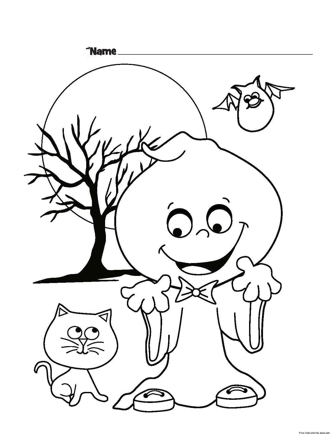 Printable Coloring Pages For Toddlers Free
 halloween ghost printable coloring pages for kidsFree