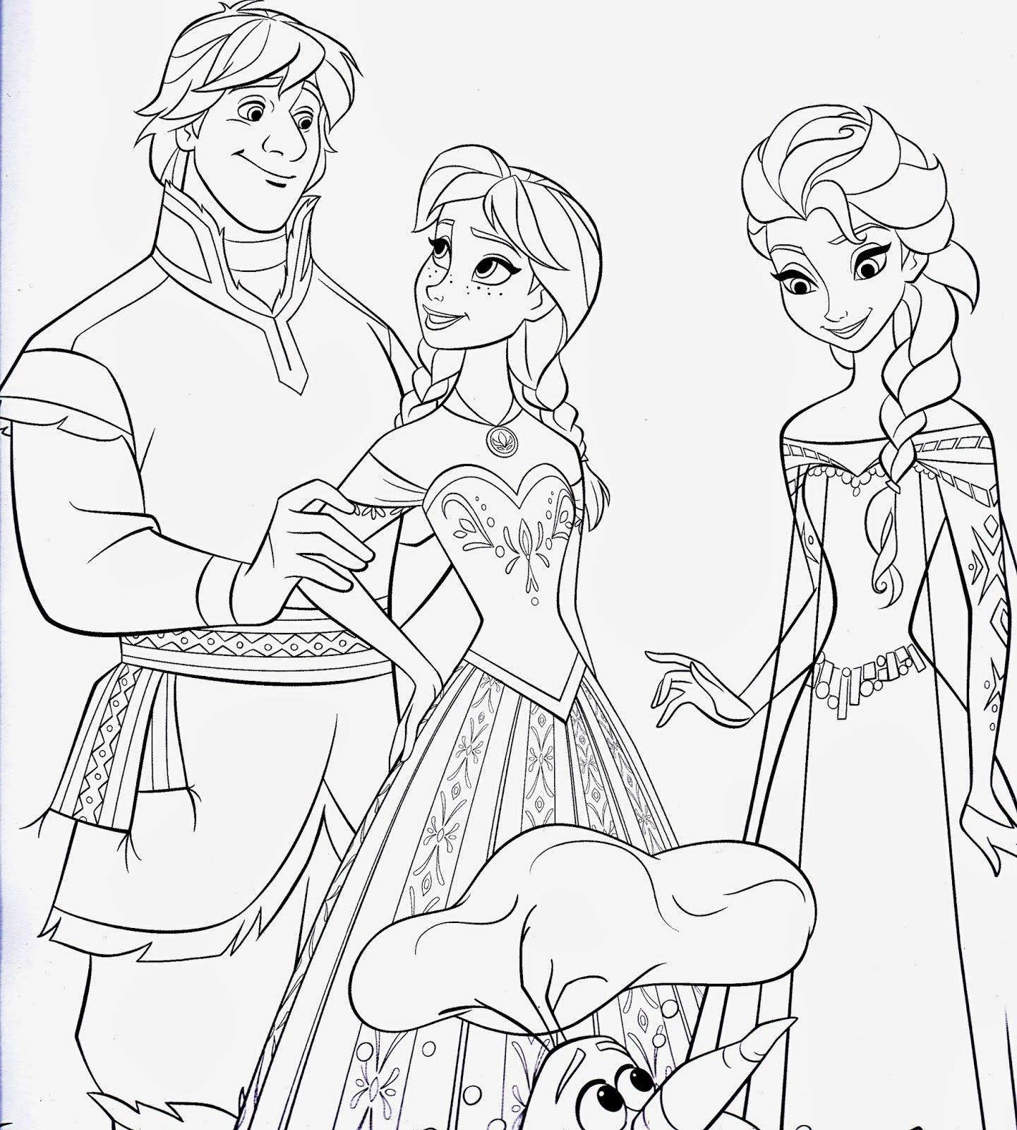 Printable Coloring Pages Frozen
 Disney Movie Princesses "Frozen" Printable Coloring Pages