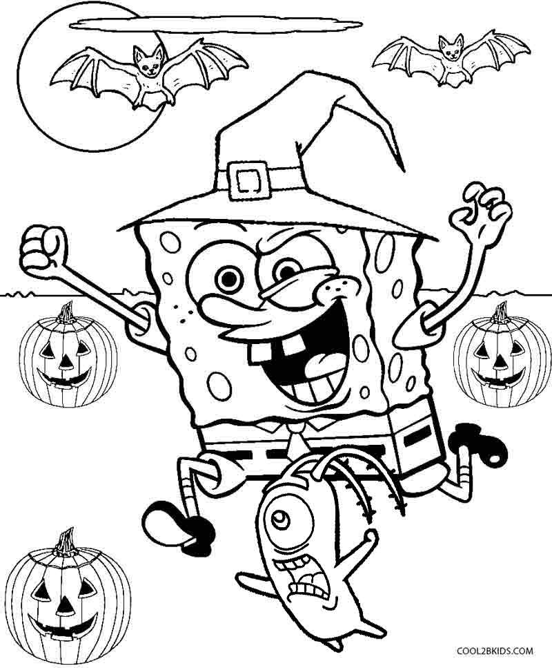 Printable Coloring Pages Halloween
 Printable Spongebob Coloring Pages For Kids
