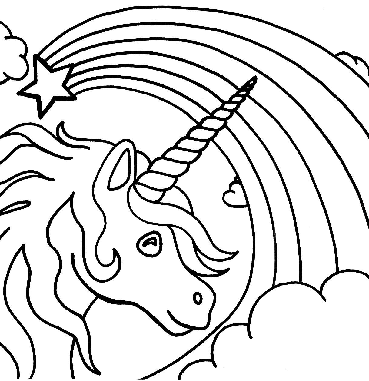 Printable Coloring Pages Unicorn
 Free Printable Unicorn Coloring Pages For Kids