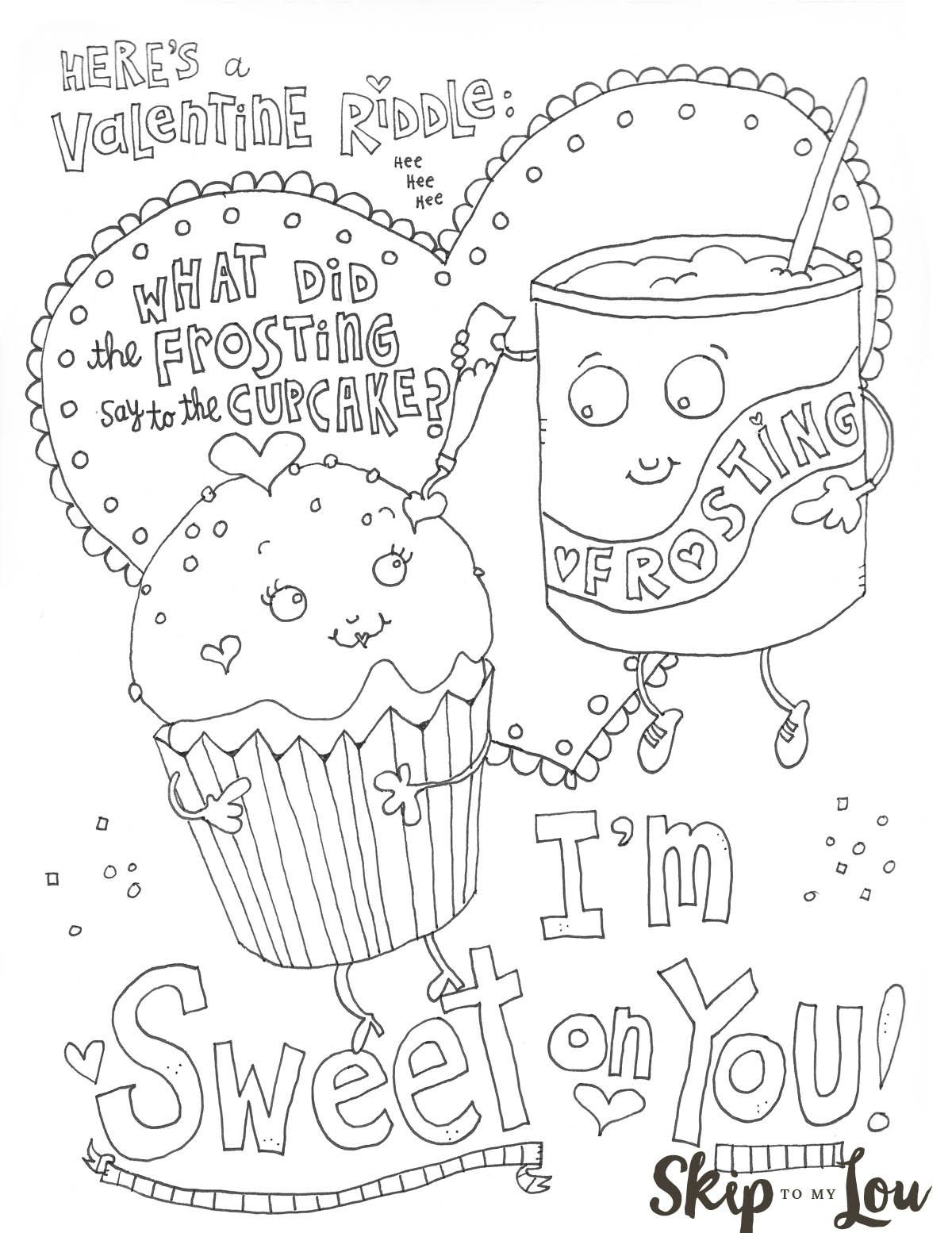 Printable Coloring Pages Valentines Cowboys
 Free Printable Sweet on you Valentine Coloring Sheet An