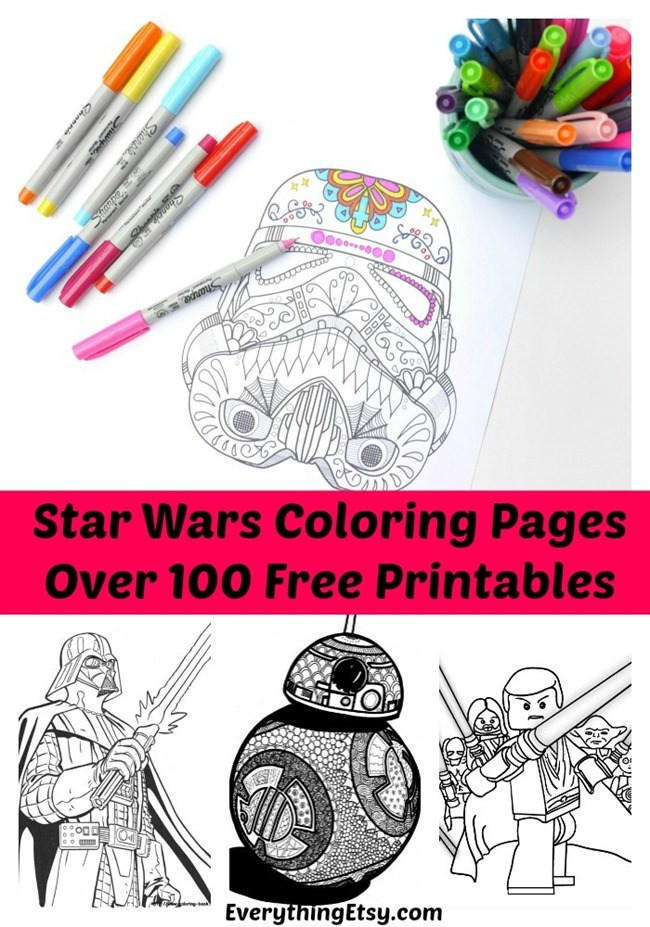Printable Crafts For Adults
 100 Star Wars Free Printable Coloring Pages for both