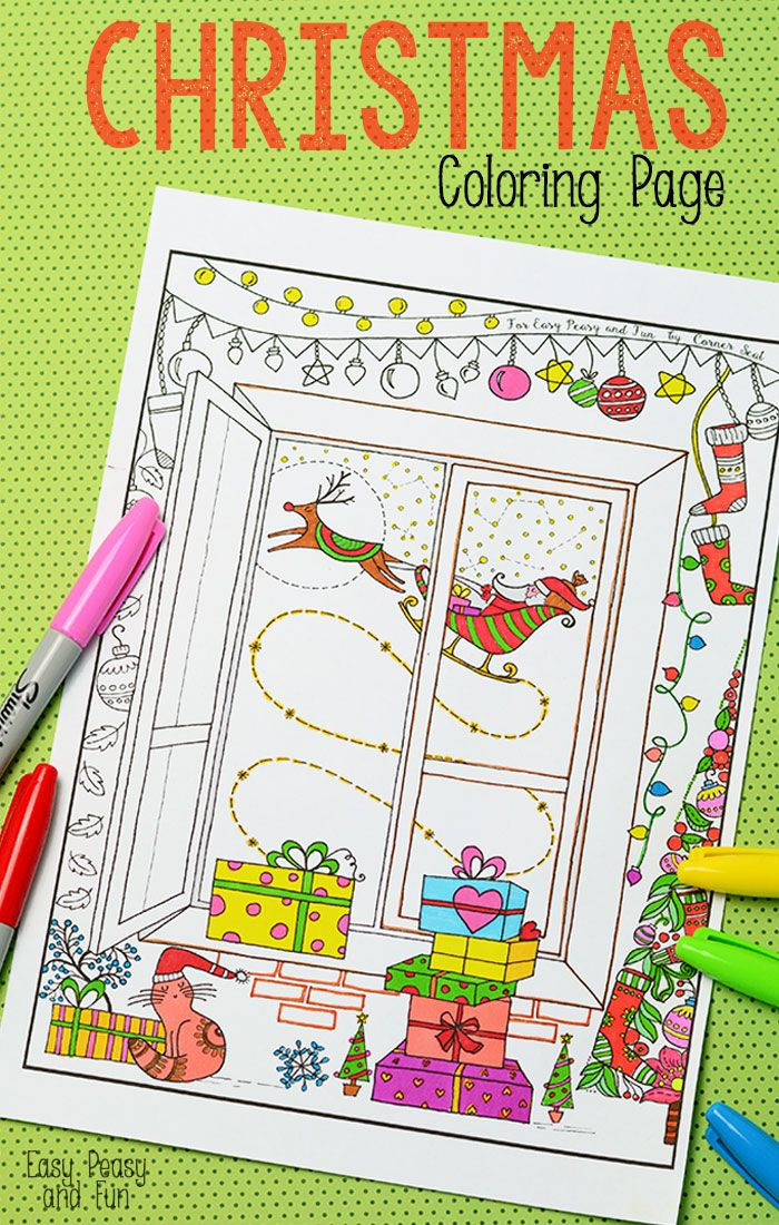 Printable Crafts For Adults
 Christmas Coloring Page for Adults and Kids