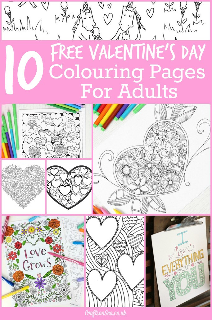 Printable Crafts For Adults
 10 Free Valentines Day Colouring Pages for Adults Crafts