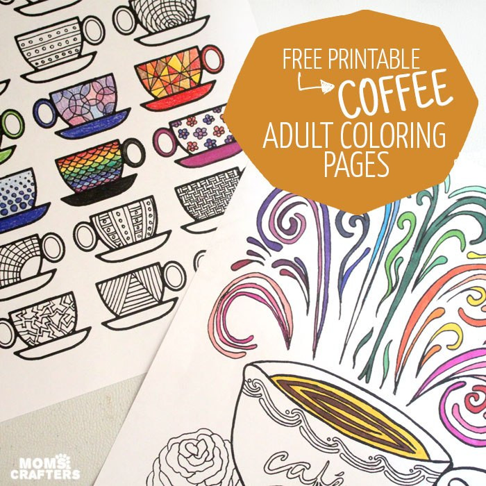 Printable Crafts For Adults
 Free Printable Coloring Pages for Adults Coffee Cups