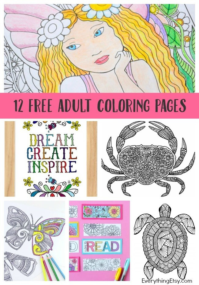 Printable Crafts For Adults
 12 Free Printable Adult Coloring Pages for Summer – In