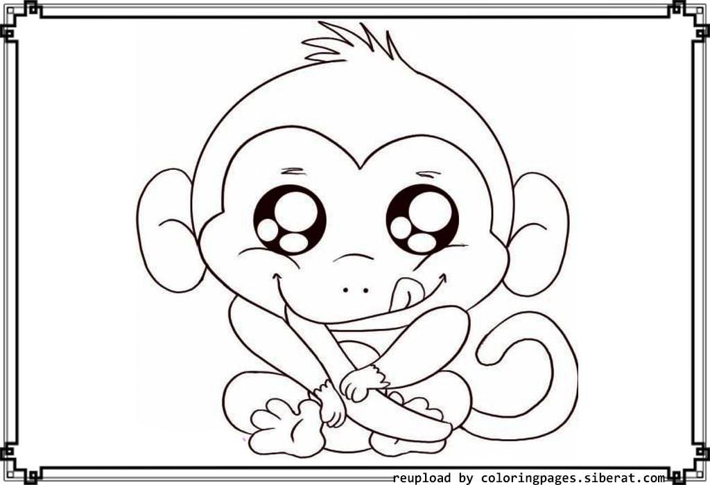 Printable Cute Coloring Pages For Boys
 Cute Baby Monkey Coloring Pages Printables Coloring Home