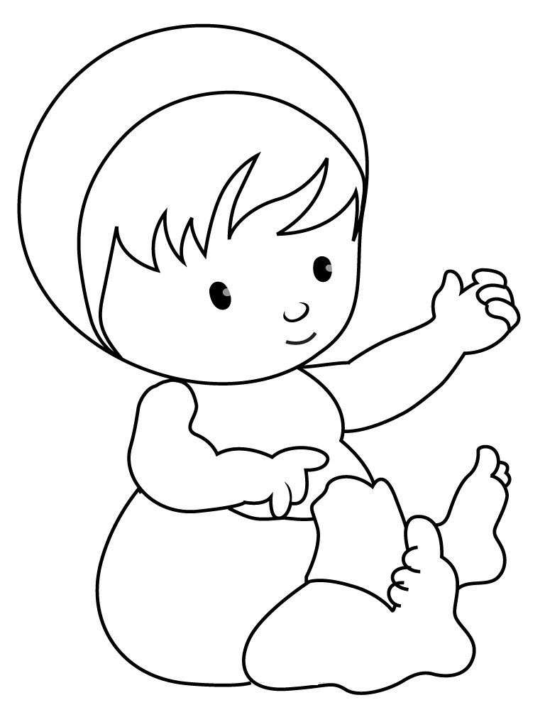 Printable Cute Coloring Pages For Boys
 Free Printable Baby Coloring Pages For Kids