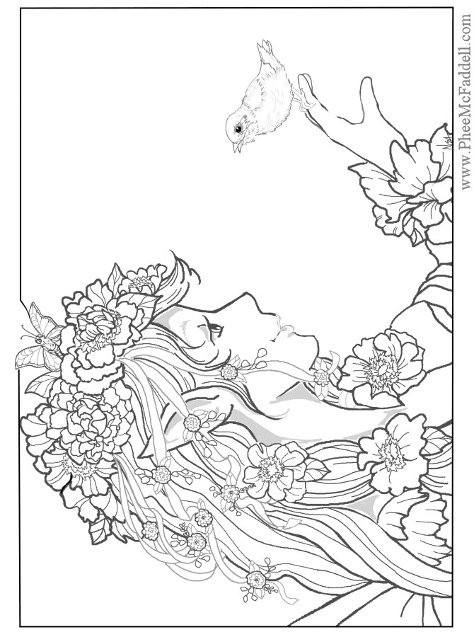 Printable Fairy Coloring Pages For Adults
 Enchanted Designs Fairy & Mermaid Blog Free Fairy Fantasy
