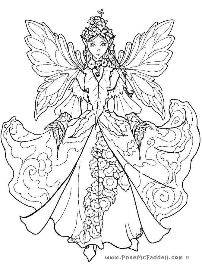 Printable Fairy Coloring Pages For Adults
 Fairy Coloring Pages For Adults Coloring Home