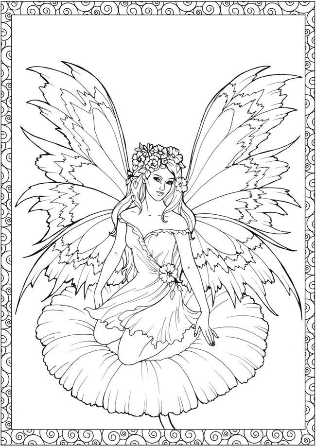 Printable Fairy Coloring Pages For Adults
 Pin by Coloring Fun on Fantasy