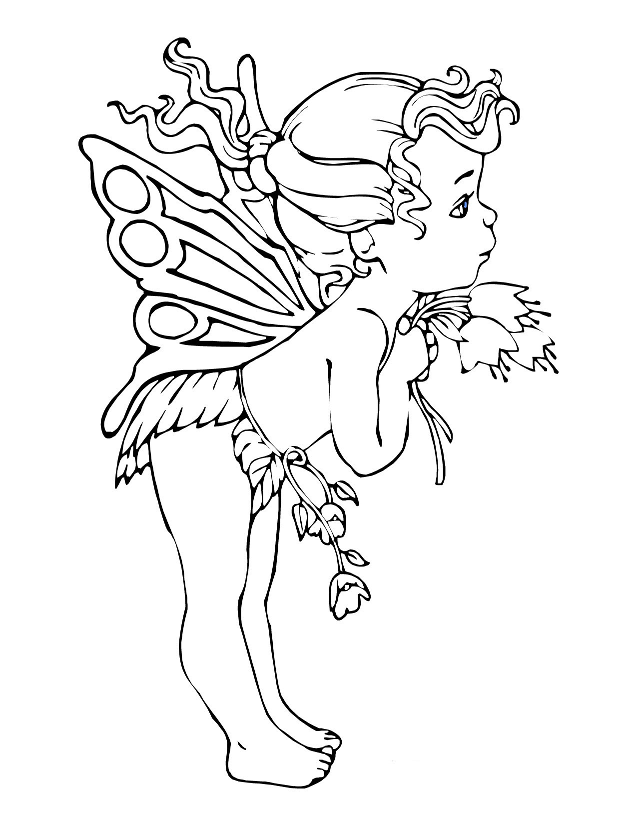 Printable Fairy Coloring Pages For Adults
 Free Printable Fairy Coloring Pages For Kids