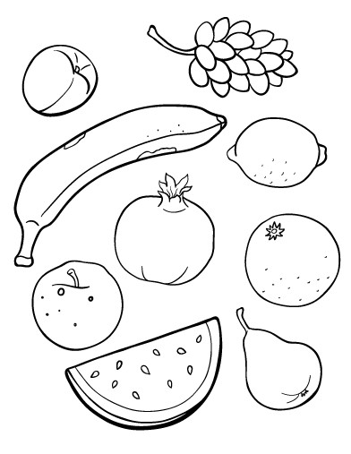 Printable Fruit Coloring Pages
 Printable fruit coloring page Free PDF at