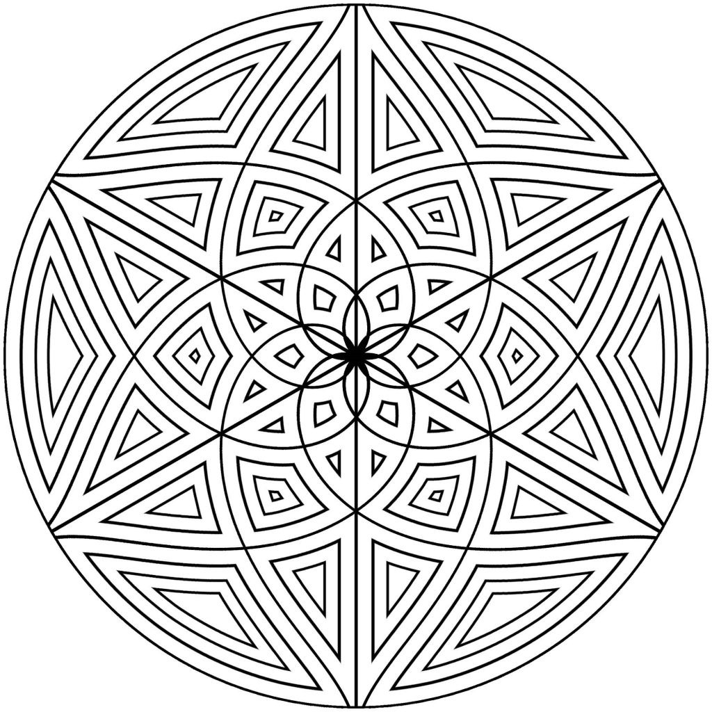 Printable Geometric Coloring Pages
 Free Printable Geometric Coloring Pages for Adults