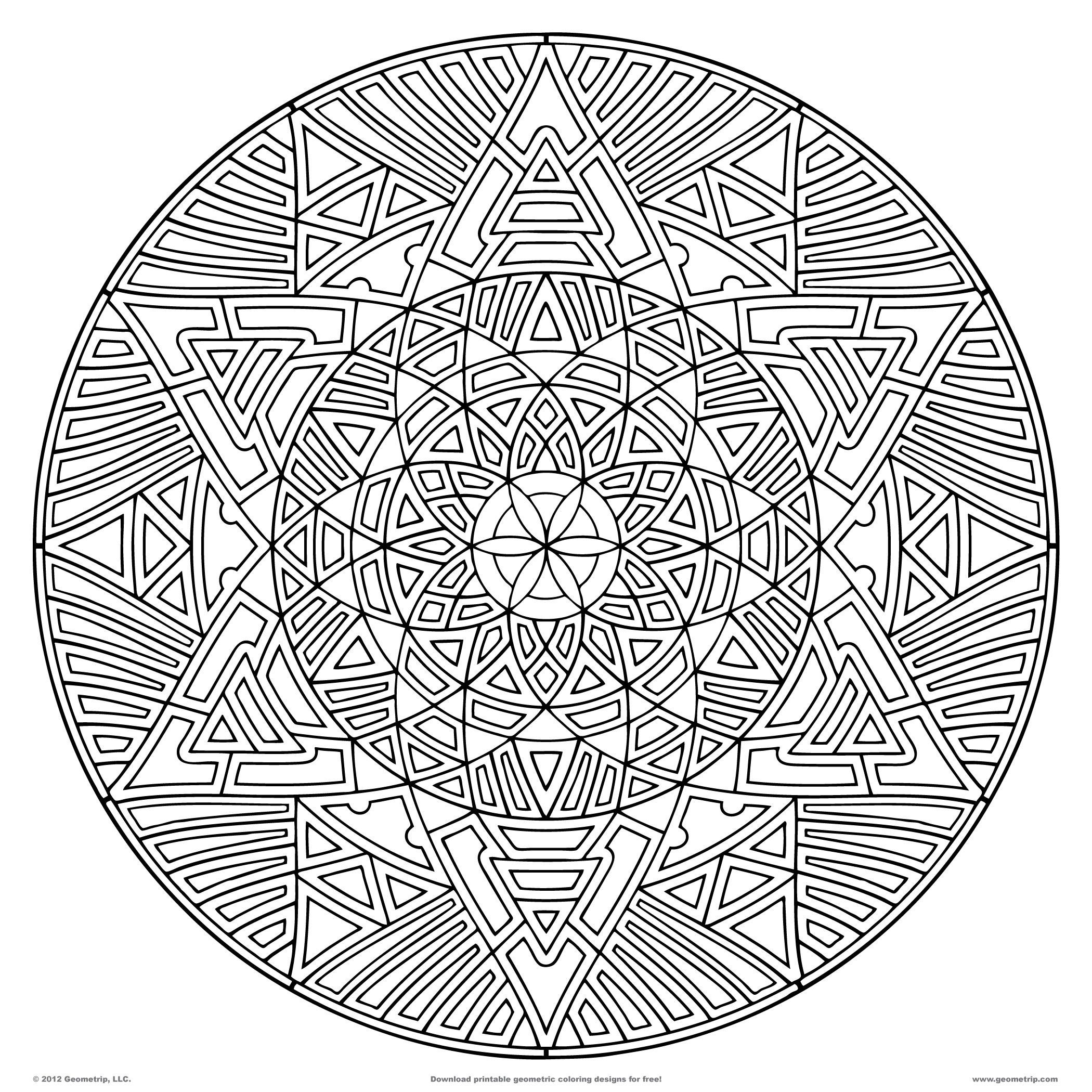 Printable Geometric Coloring Pages
 Pattern Coloring Pages For Adults Coloring Home