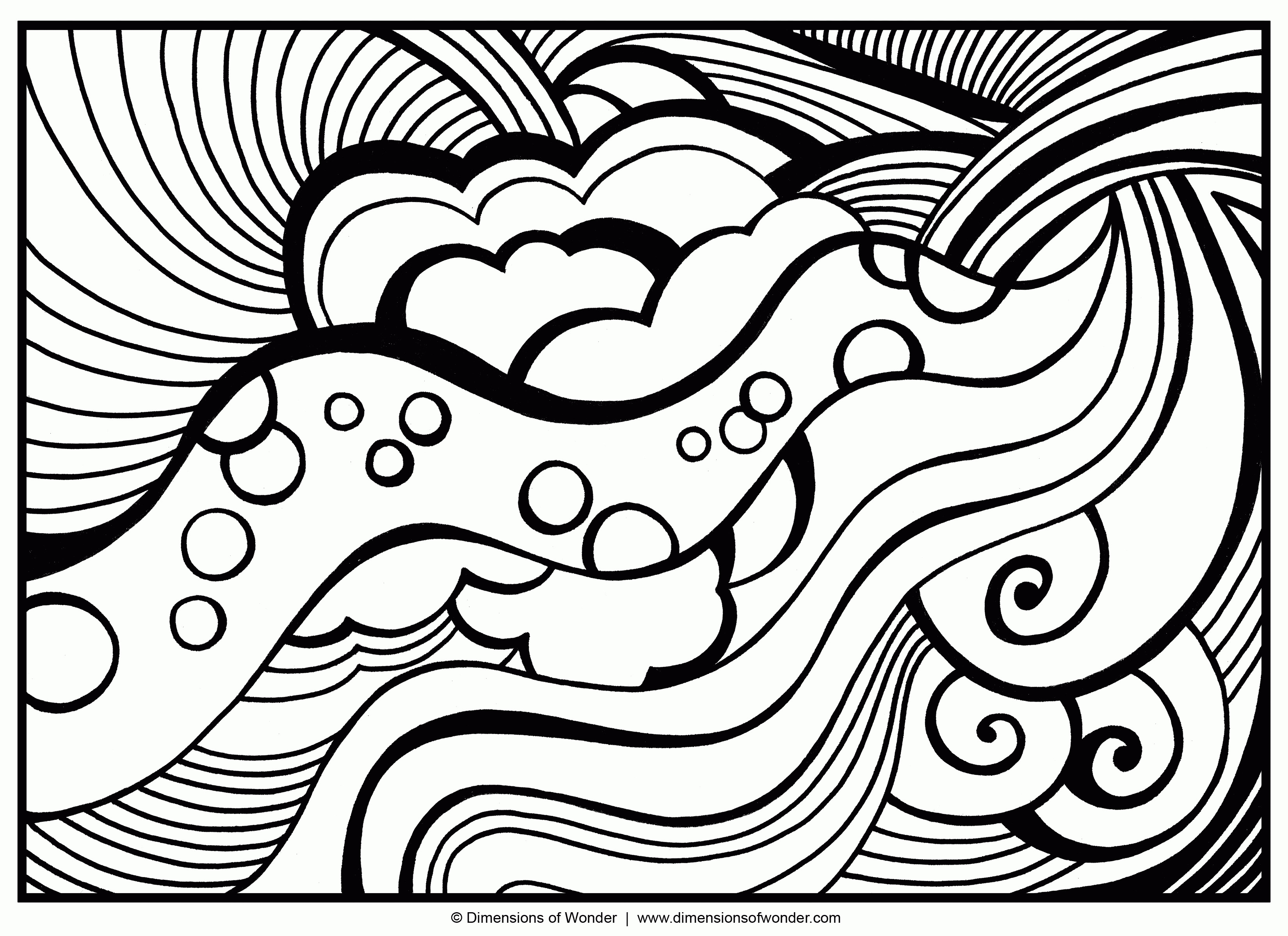 Printable Hard Abstract Coloring Pages
 Abstract Coloring Pages For Teenagers Difficult Coloring