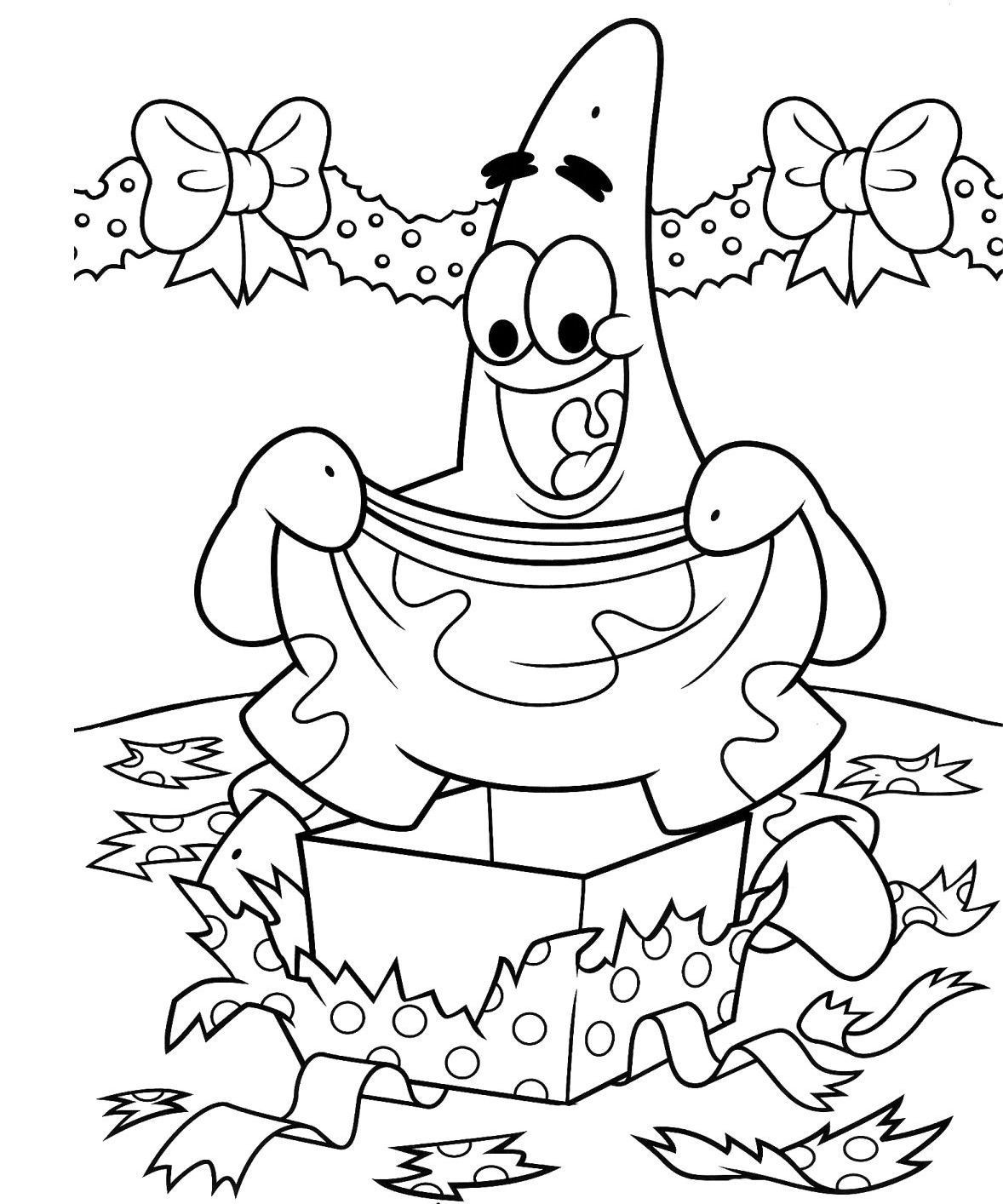Printable Holiday Coloring Pages
 Spongebob Christmas Coloring Pages Free Printable