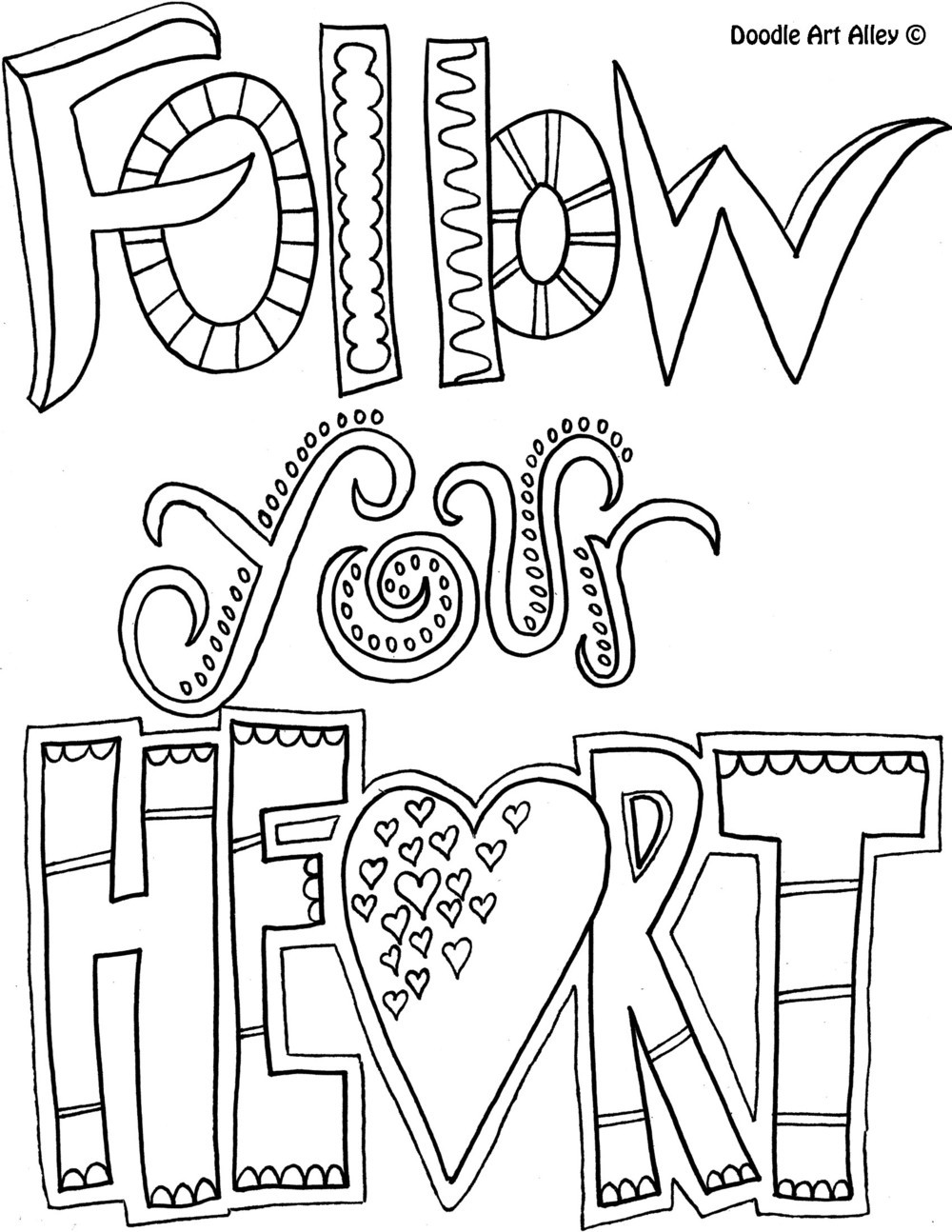 Printable Inspirational Quotes Coloring Pages
 Be e a Coloring book Enthusiast with Doodle Art Alley