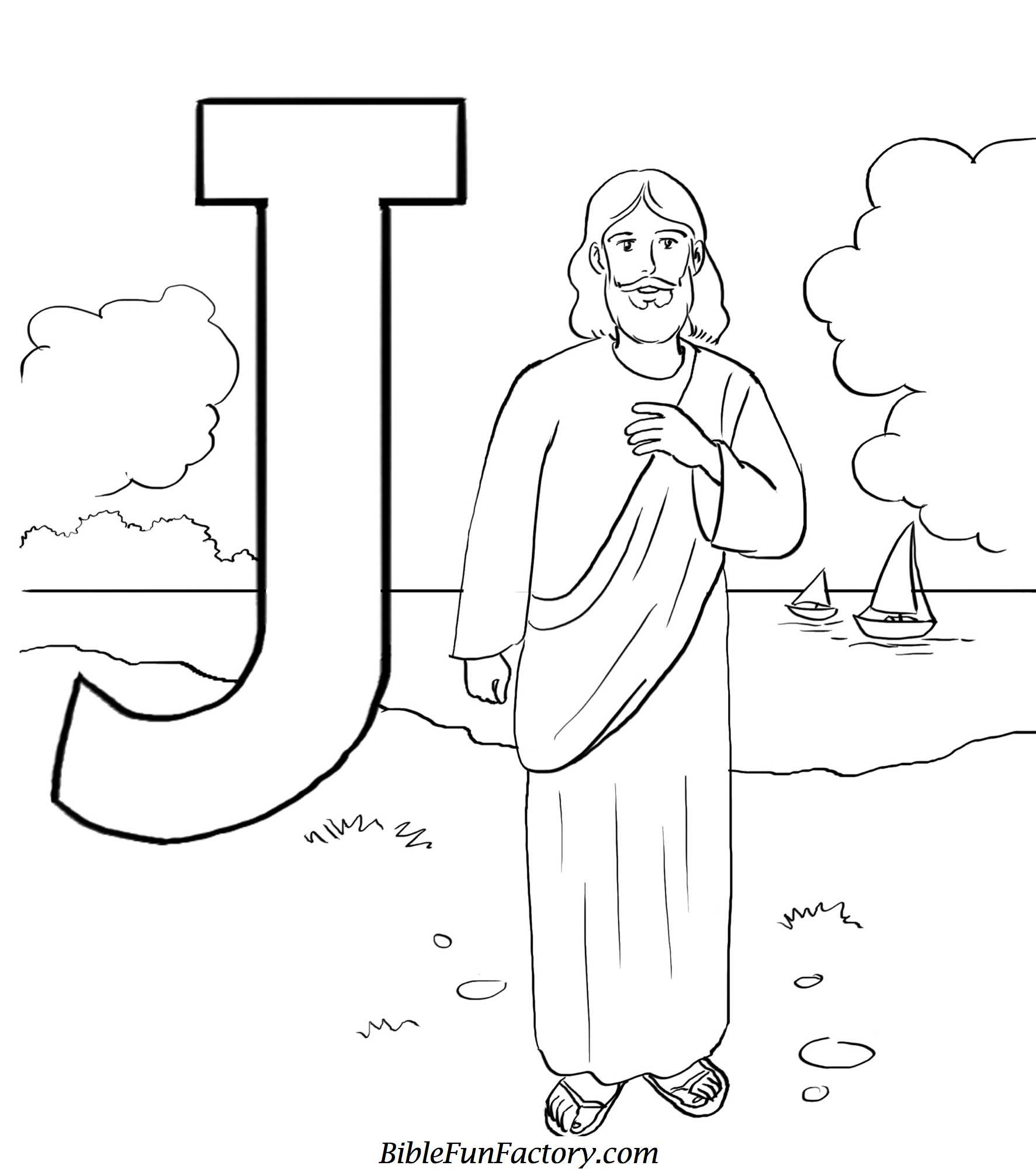 Printable Jesus Coloring Pages
 Free Jesus Coloring Pages Bible Lessons Games and
