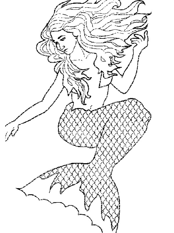 Printable Mermaid Coloring Pages For Girls
 Free Printable Mermaid Coloring Pages For Kids