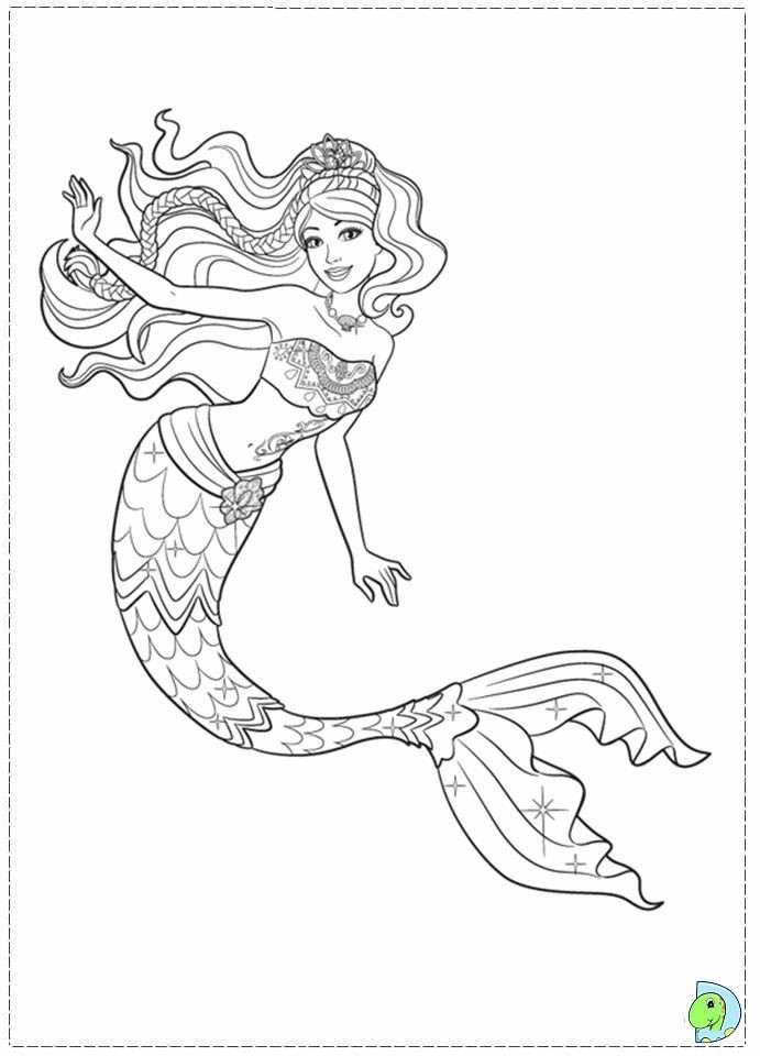 Printable Mermaid Coloring Pages For Girls
 mermaid Barbie Colouring Pages