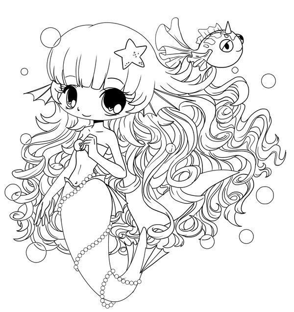 Printable Mermaid Coloring Pages For Girls
 chibi Coloring Pages