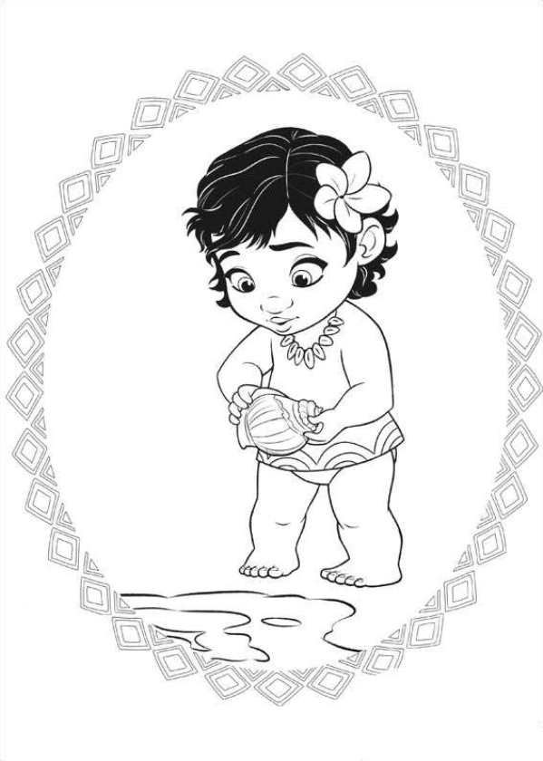 Printable Moana Coloring Pages
 Kids n fun