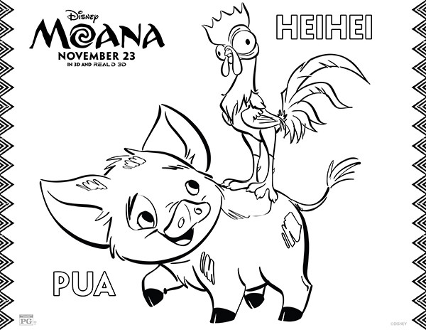 Printable Moana Coloring Pages
 Free Printables Disney Moana Coloring Pages