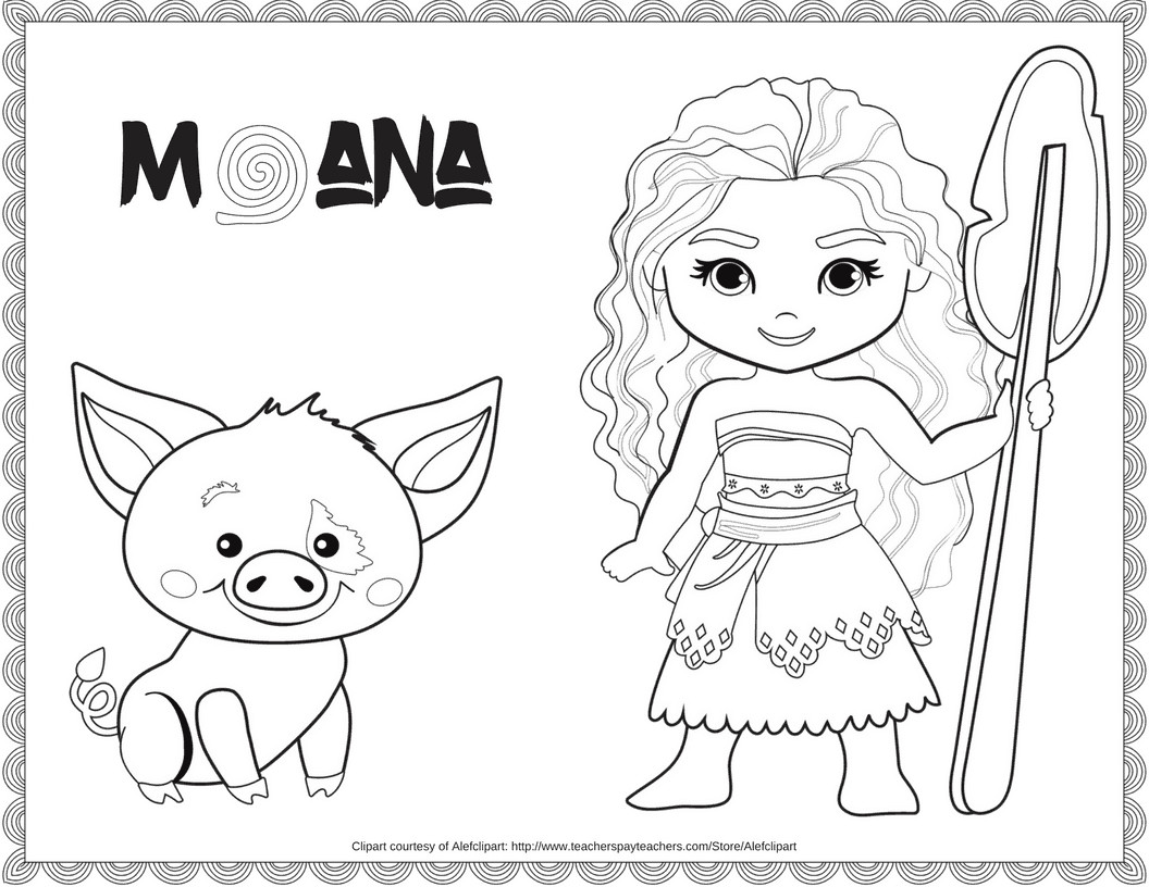 Printable Moana Coloring Pages
 Exclusive Free Disney Moana Coloring Printable · The