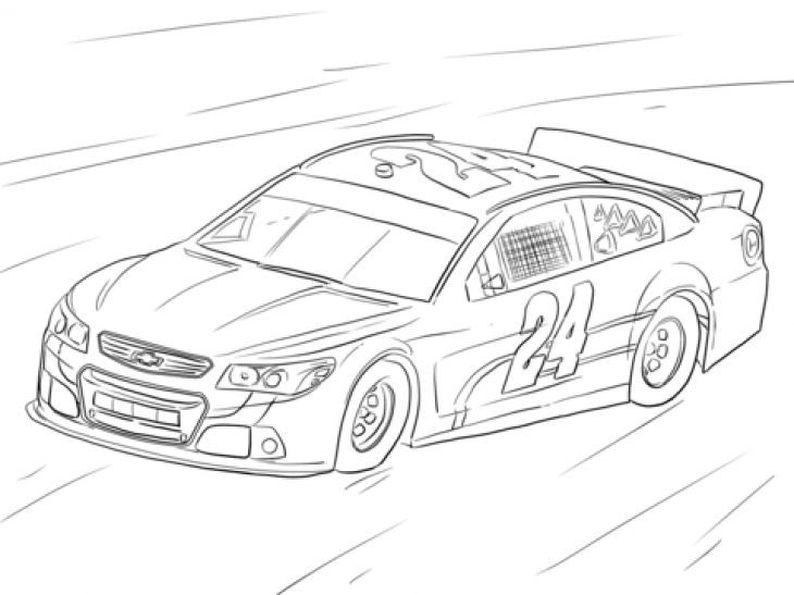 Printable Nascar Coloring Pages For Boys
 Free Coloring Page NASCAR Car