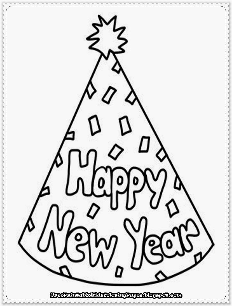 Printable New Year Coloring Pages
 New Year Printable Coloring Pages Free Printable Kids