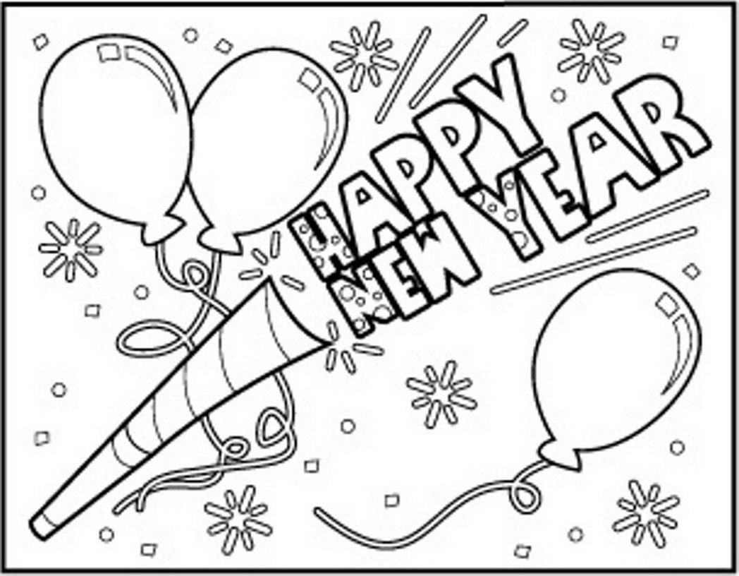 Printable New Year Coloring Pages
 Happy New Year Coloring Pages Coloring Home