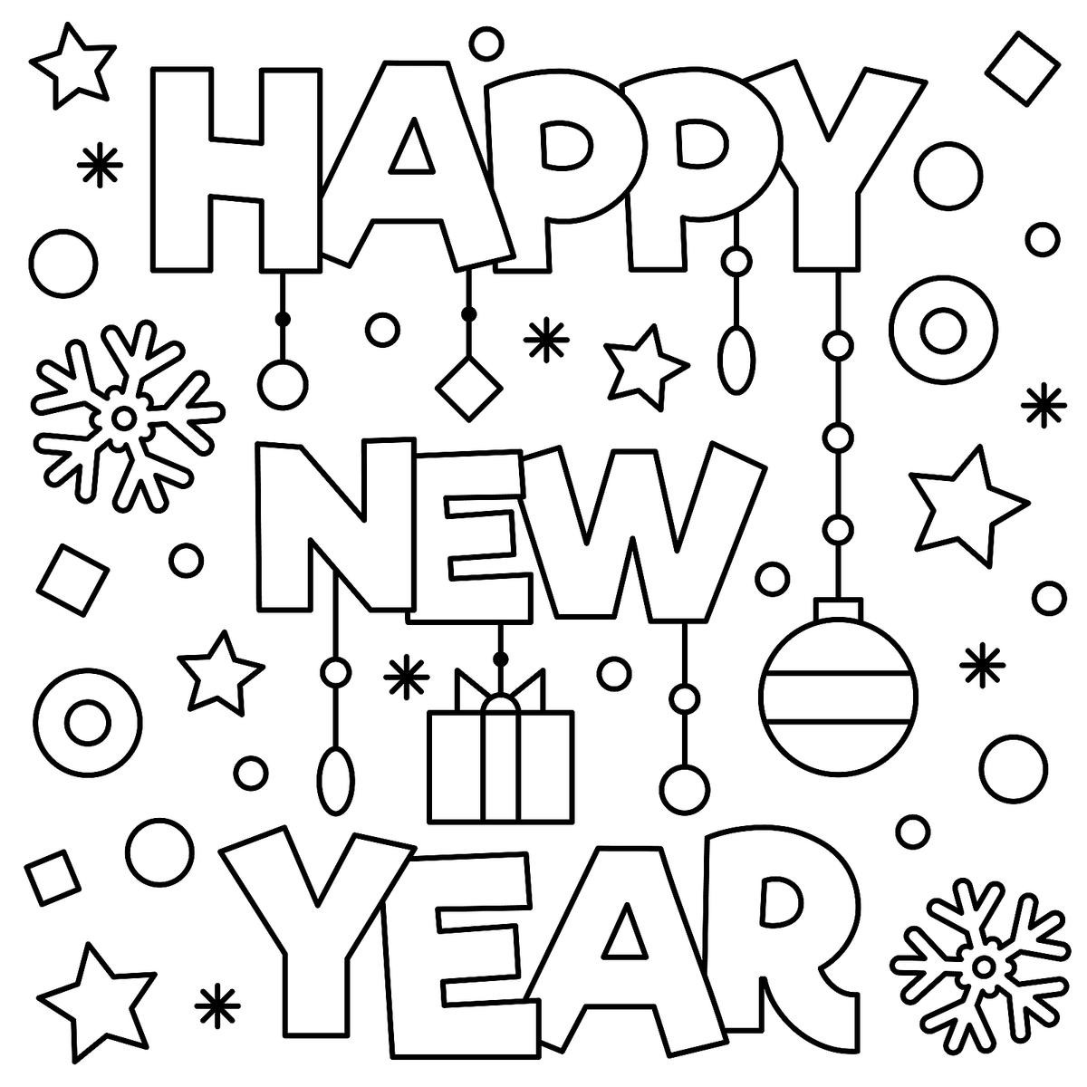 Printable New Year Coloring Pages
 New Year & January Coloring Pages Printable Fun to Help