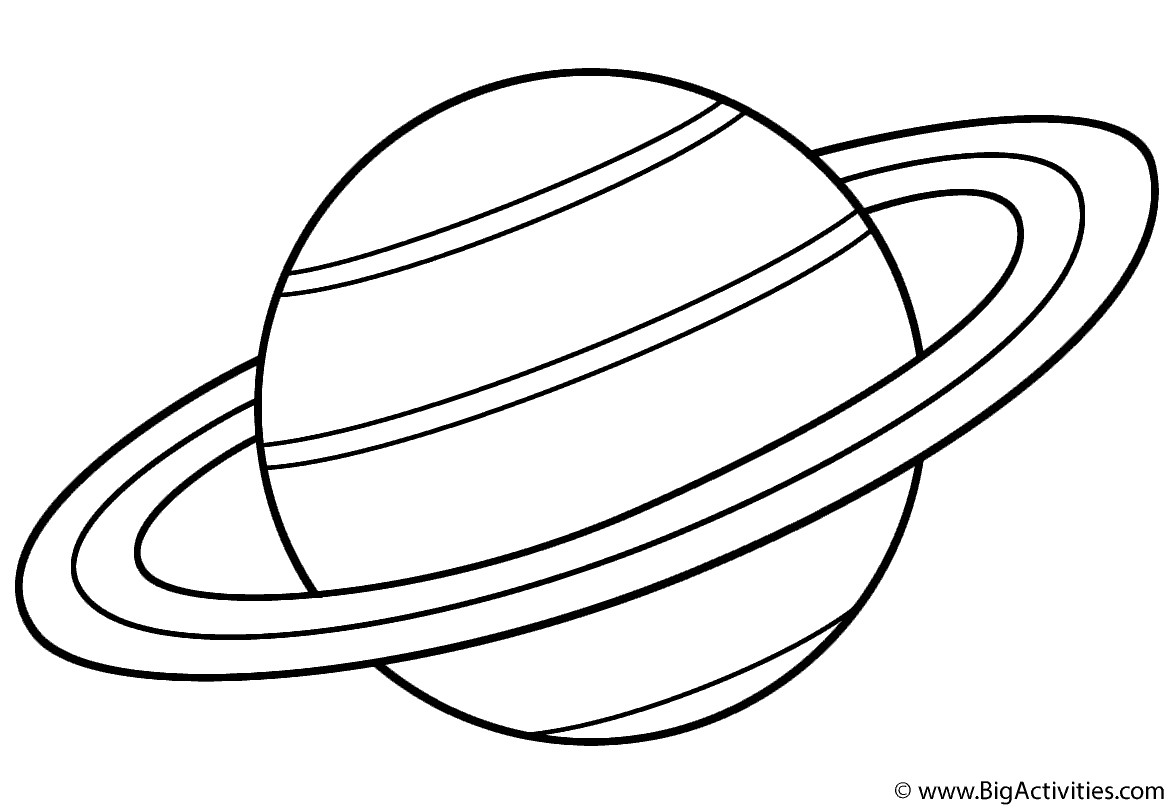 Printable Planet Coloring Pages
 Planet Saturn Coloring Page Space