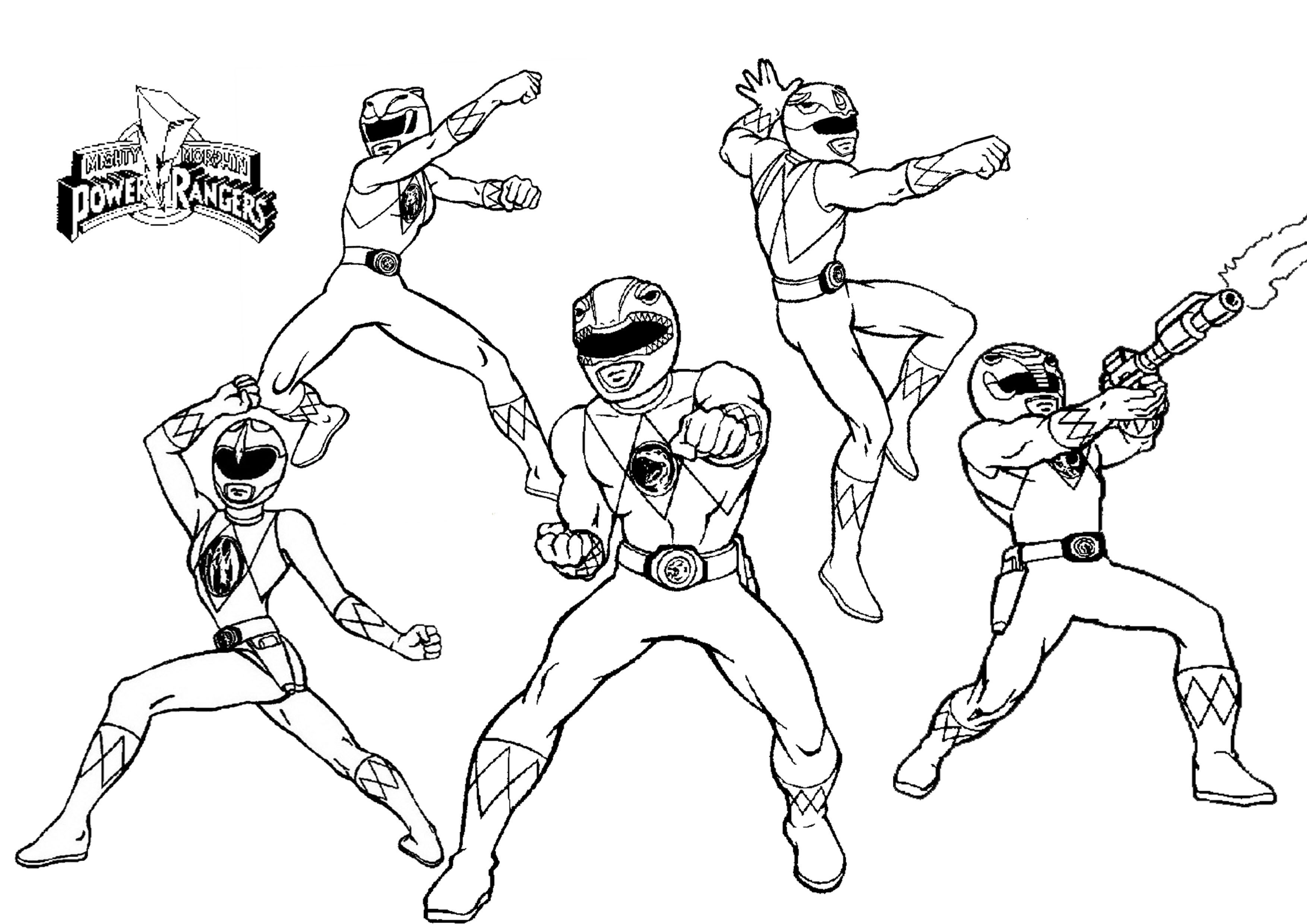 Printable Power Rangers Coloring Pages
 Mighty Morphin Power Rangers