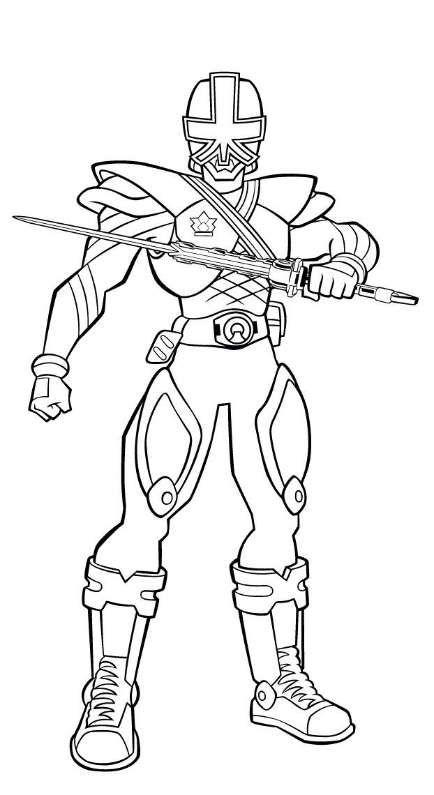 Printable Power Rangers Coloring Pages
 Power Ranger Samurai Coloring Picture
