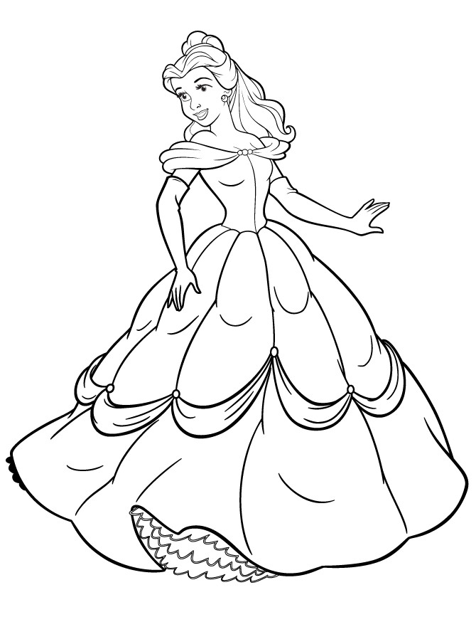 Printable Princess Coloring Pages For Girls
 Free Printable Disney Princess Coloring Pages