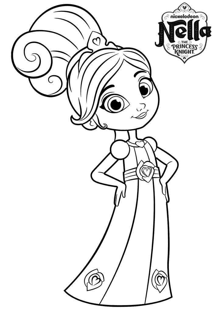 Printable Princess Coloring Pages For Girls
 Nella Princess Knight Coloring Page