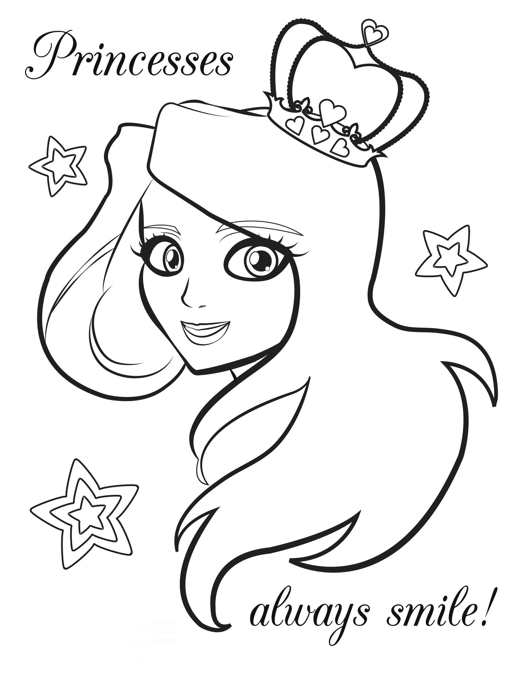 Printable Princess Coloring Pages For Girls
 2014 free coloring pages of princess to print for girls
