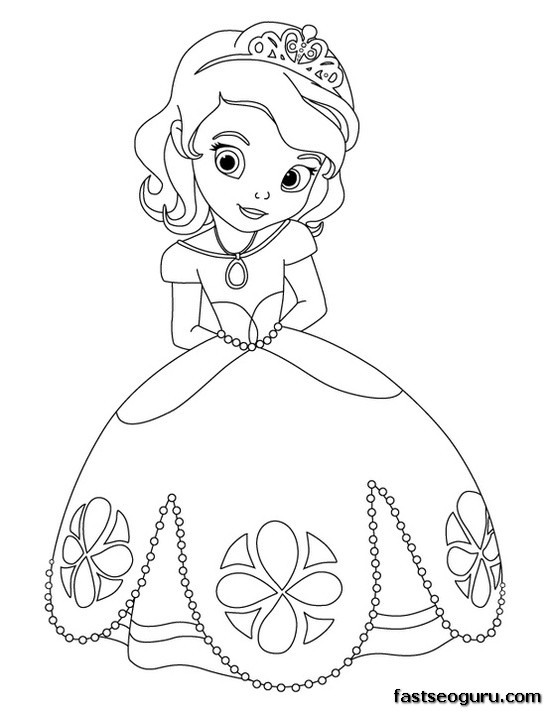 Printable Princess Coloring Pages For Girls
 Printable cute princess Sofia coloring pages for girls