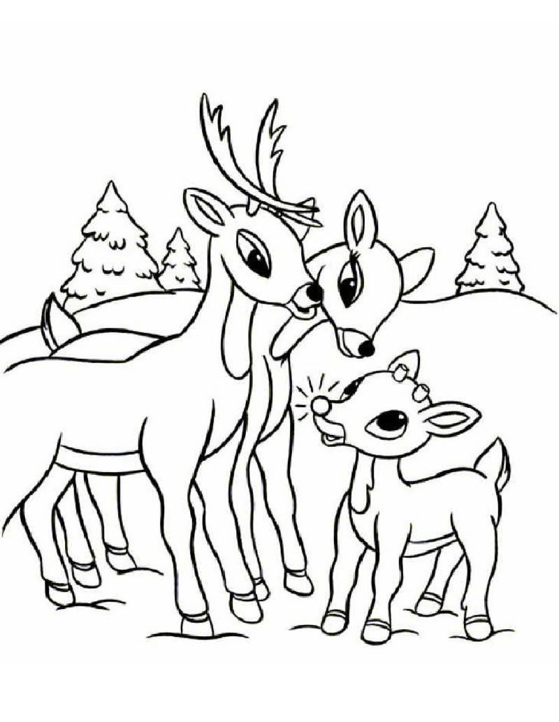 Printable Rudolph Coloring Pages
 Rudolph s family coloring pages Hellokids
