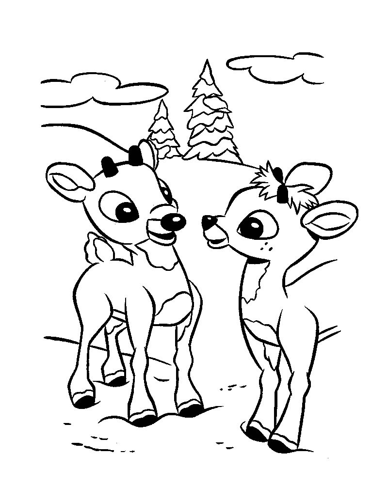 Printable Rudolph Coloring Pages
 Free Printable Rudolph Coloring Pages For Kids