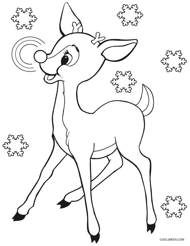 Printable Rudolph Coloring Pages
 Printable Rudolph Coloring Pages For Kids