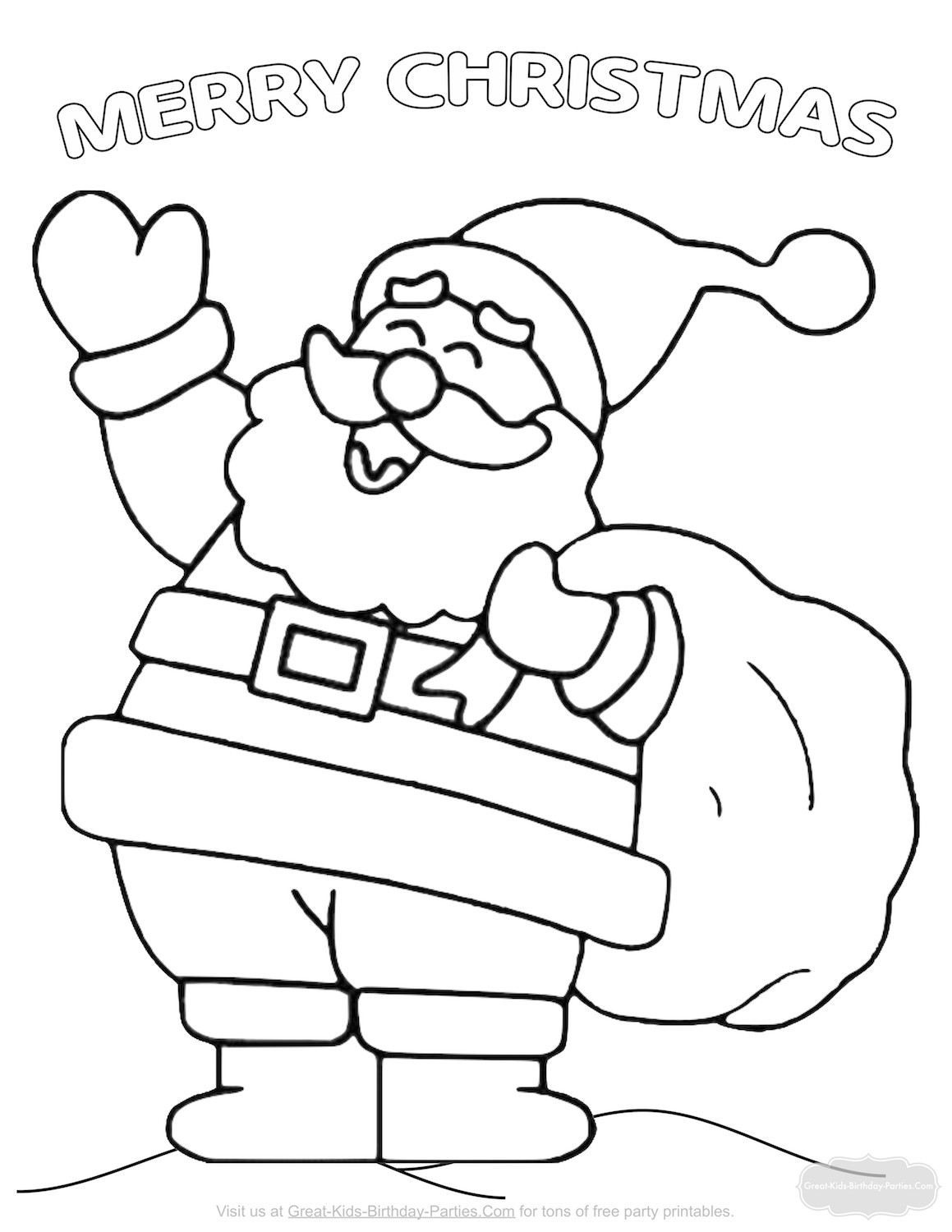 Printable Santa Coloring Pages
 Christmas Coloring Pages