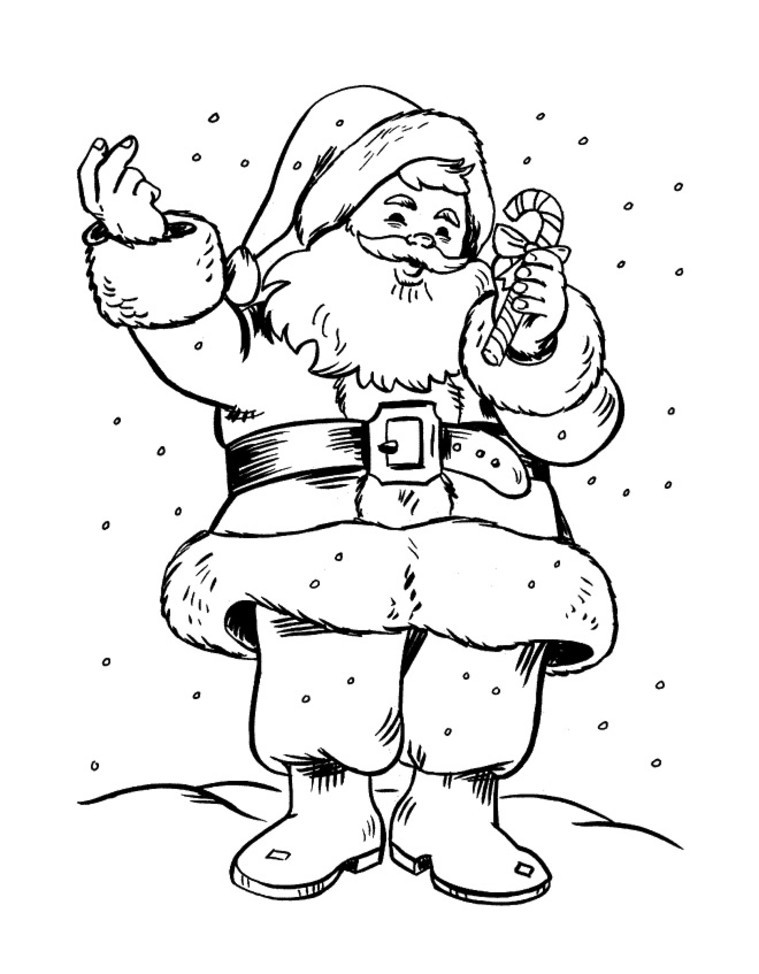 Printable Santa Coloring Pages
 Free Printable Santa Claus Coloring Pages For Kids