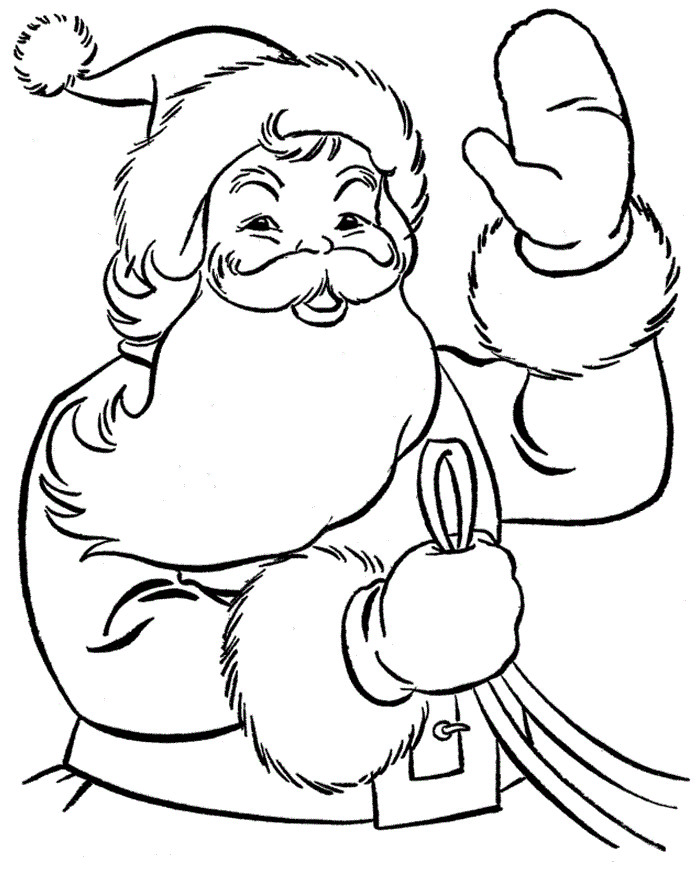 Printable Santa Coloring Pages
 Free Printable Santa Claus Coloring Pages For Kids