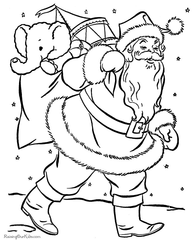 Printable Santa Coloring Pages
 Santa Coloring Pages 2019