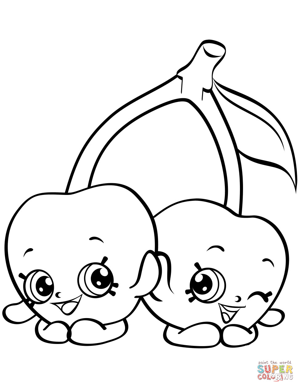 Printable Shopkin Coloring Pages
 Cheeky Cherries Shopkin coloring page
